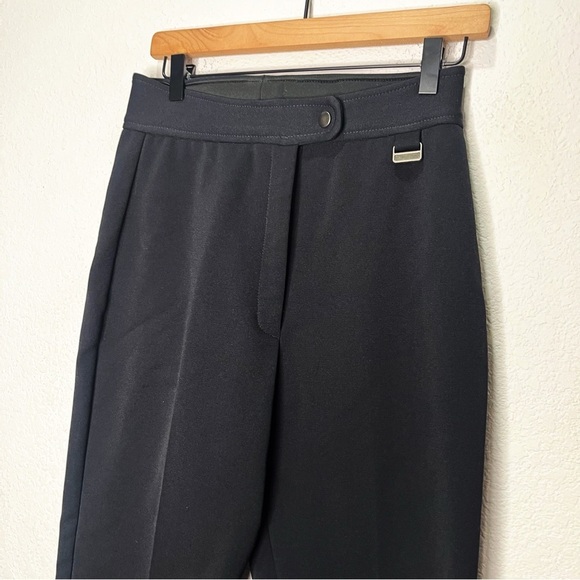 Edelweiss Skiwear Ski Stirrup Vintage 80s Wool Blend Pants Black Winter Snow - Picture 2 of 10